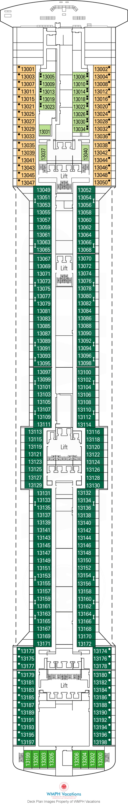 MSC Splendida - Category 11 - Cabin # 13088